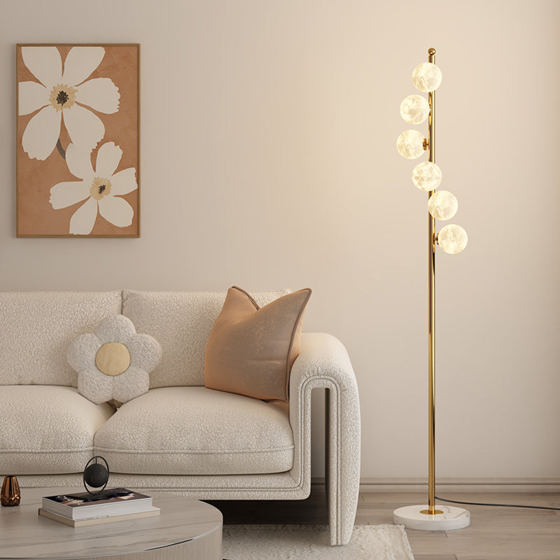 Creative 63" 6 G9 LED Light Bulb Marble Floor Lamp