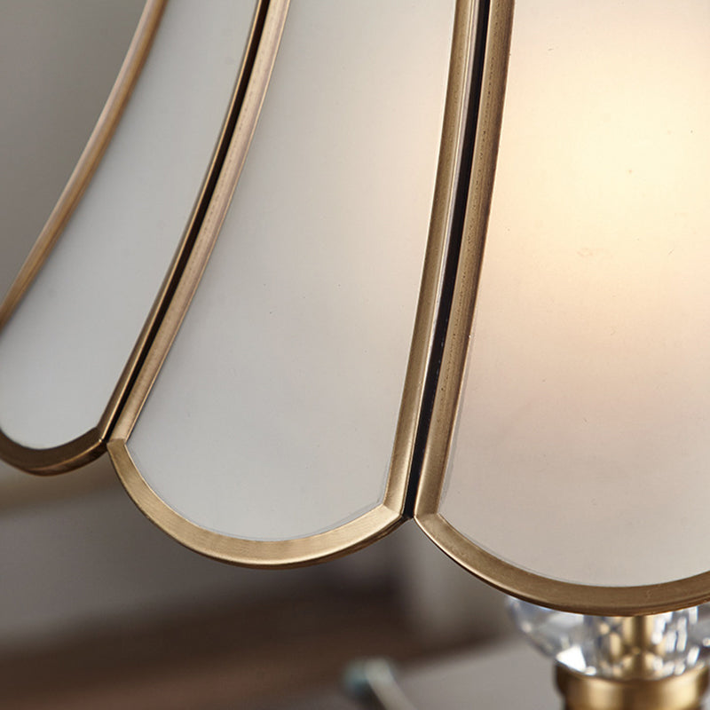 Copper Table Lamp Luxury Glass Lampshade Living Room Simple Creative Desk Lamp