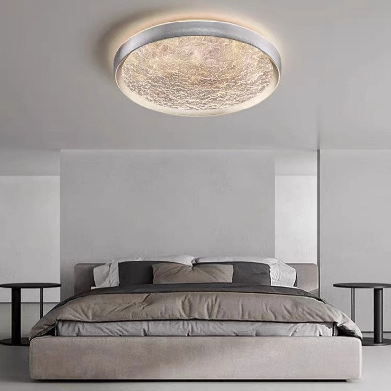 Contemporary Creative Round Metal Ceiling Light for Bedroom Living Room Hotel Office