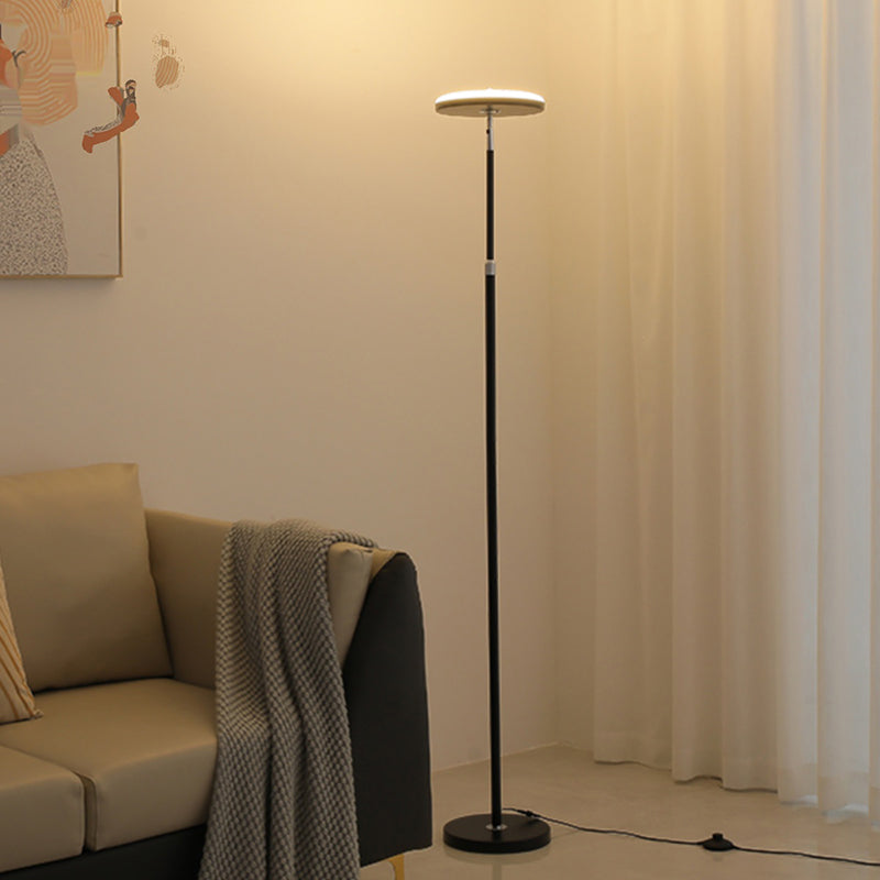 Traditional Column Adjustable 50"-70" Floor Lamp With Acrylic Lampshade