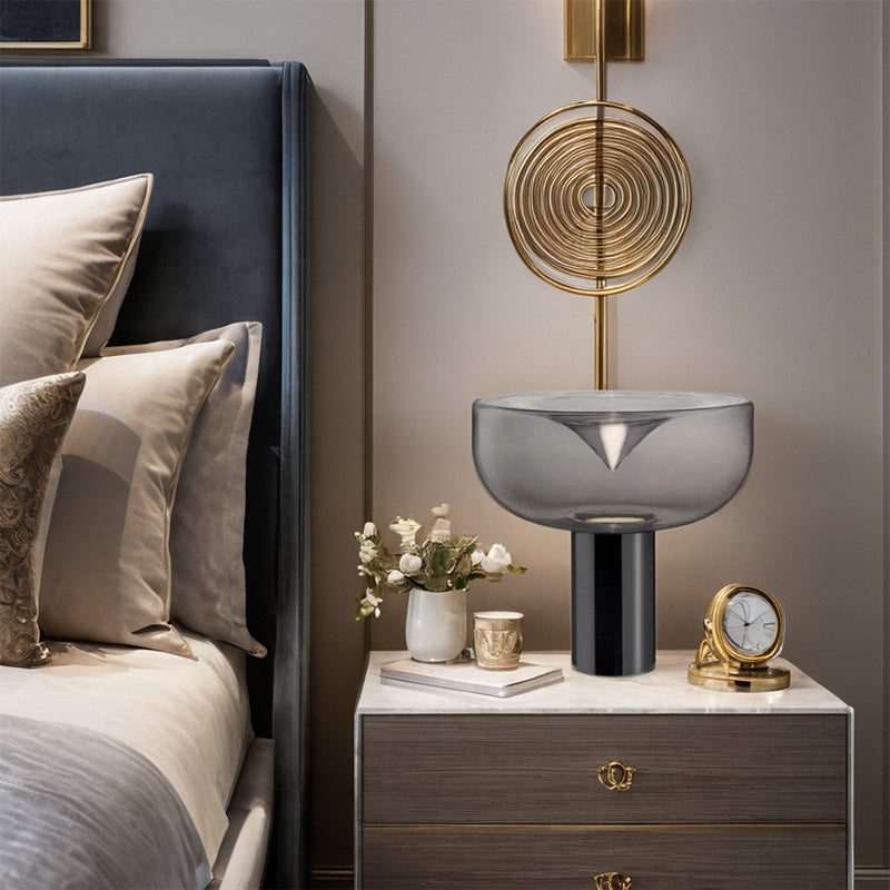 Modern LED Glass Table Lamp for Bedroom Bedside Lamp Living Room Light Study Desktop Decoration