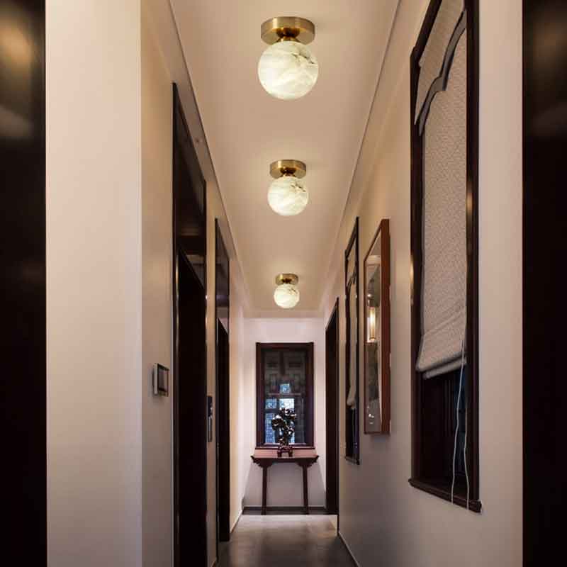 Modern Luxury Nature Marble Ceiling Light for Bedroom Living Room Hallway Balcony