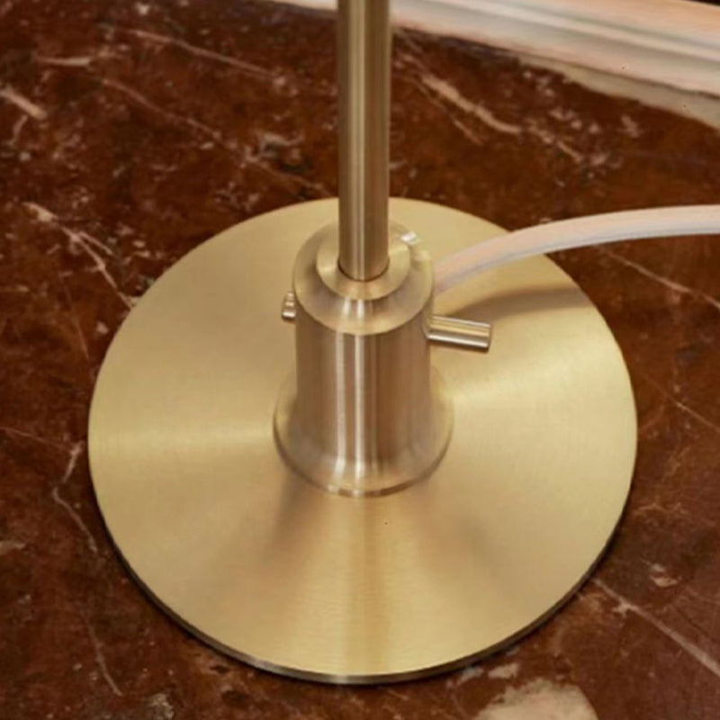 Classic Pink Glass Table Lamp With Metal Base