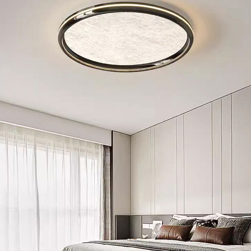 Modren Simple Round Metal Ceiling Light With Acrylic Lampshade for Bedroom Living Room