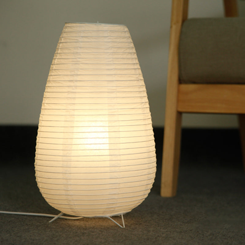 Nordic Simple Paper Lantern Table Lamp Japanese Style Living Room Bedroom LED Lighting