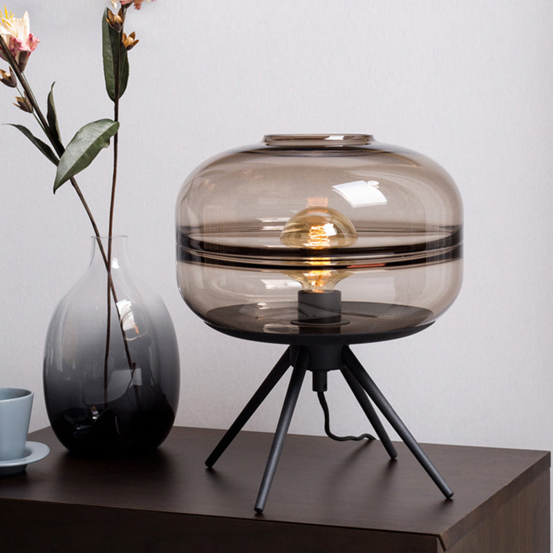 Modern Simple Glass Table Lamps Nordic Creative Bedroom Bedside Light Glass Shade Desk Lamp