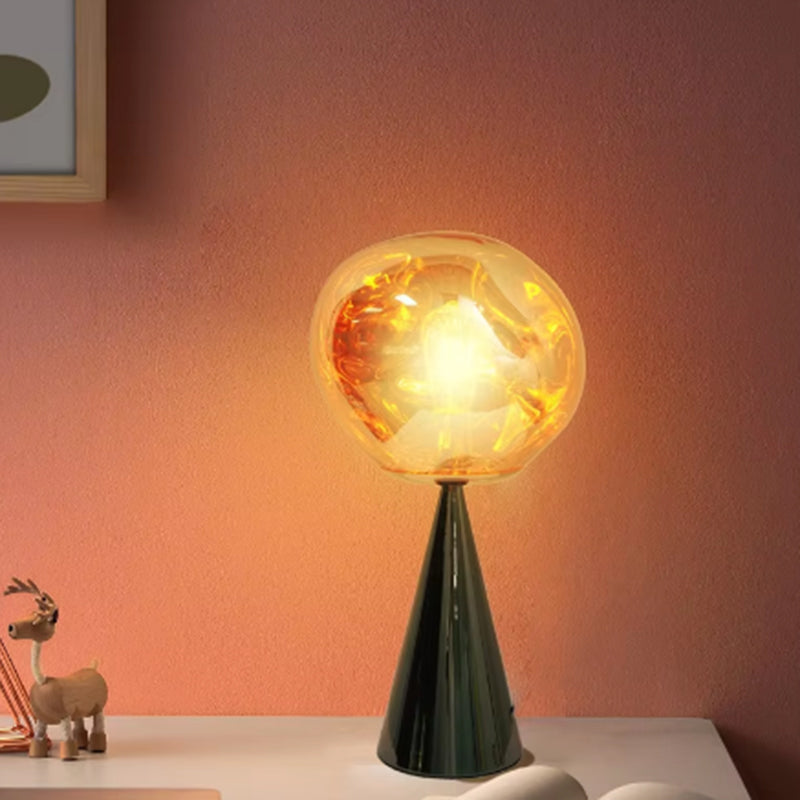 Modern Volcanic Lava Table Lamp With Acrylic Lampshade