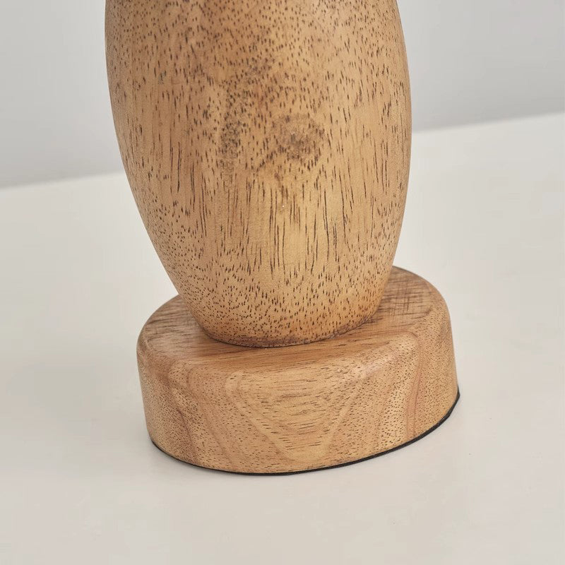 Nordic Wooden Decorative LED Table Lamp Bedroom Bedside Desk Lamp Linen Lamp Shade