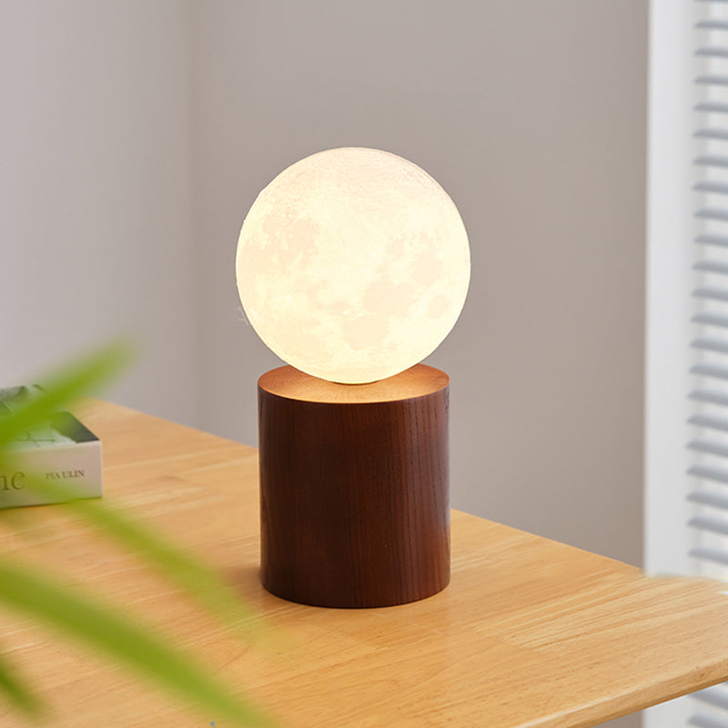 Creative Modern Solid Wood Handmade Desk Lamp ABS Lampshade American Decorative Desk Lamp