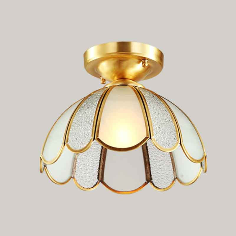 Light Luxury Creative Flower Brass LED Ceiling Light for Bedroom Kitchen Lighting Fixtures