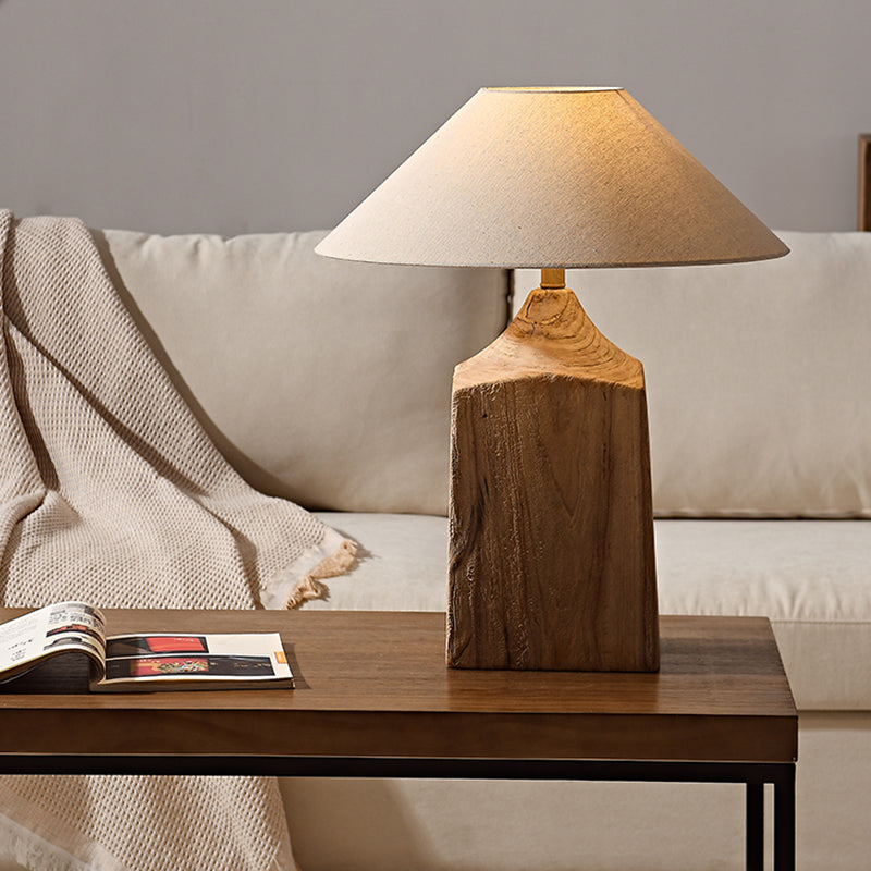 Contemporary Wooden Table Lamp Creativity Living Room Bedroom Study Hotel Homestay engineering Desk Light