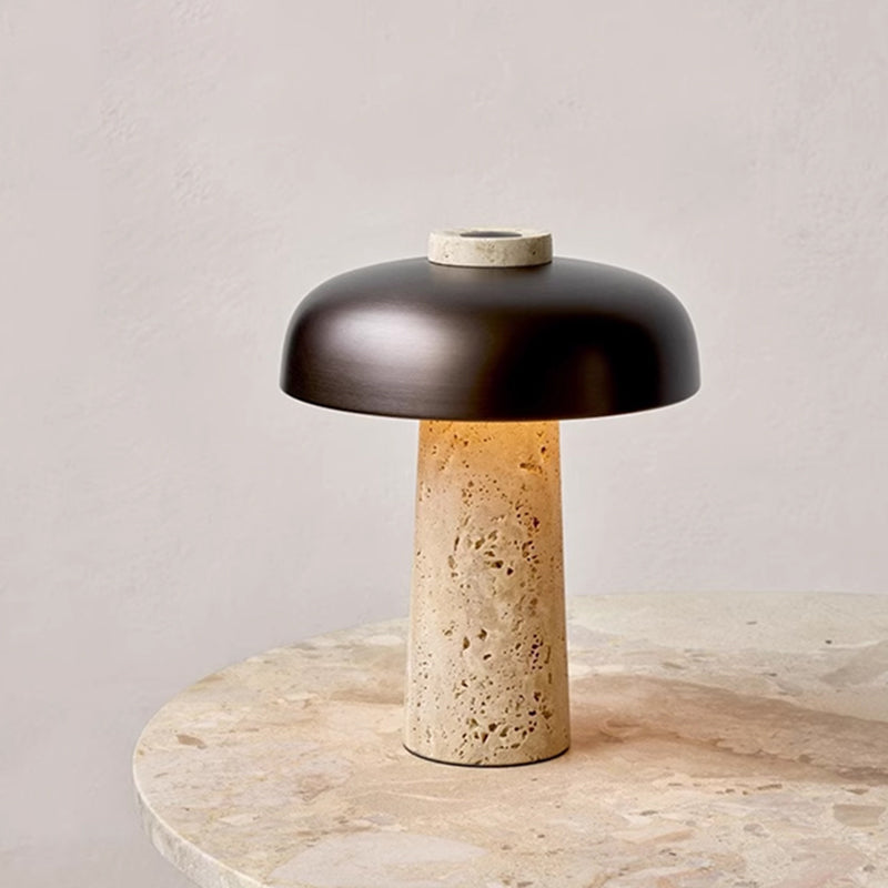 Danish Designer Natural Stone Mushroom LED Table Lamp Living Room Bedroom Bedside Modern Study Light Home Lighting Decor