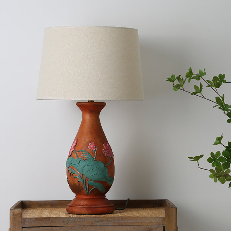 New Chinese style creative Wooden table lamp living room bedroom bedside lamp hand painting desk lamp