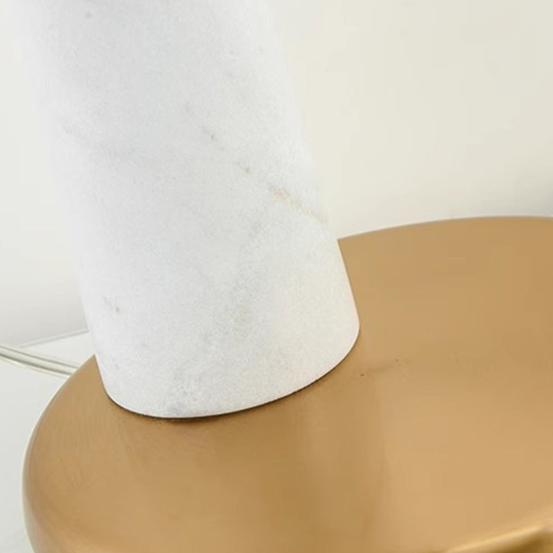 Postmodern Designer Creative Marble Table Lamp Chrome Color ，Gold Color Warm White