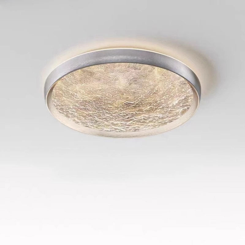 Contemporary Creative Round Metal Ceiling Light for Bedroom Living Room Hotel Office