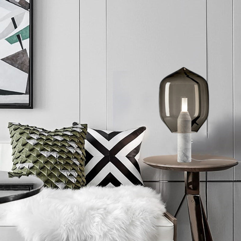 Nordic Glass Table Lamp Bedroom Bedside Study Modern Minimalist Designer Sample Room Desk Lamp