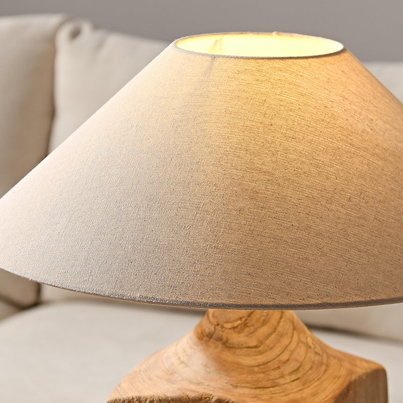 Contemporary Wooden Table Lamp Creativity Living Room Bedroom Study Hotel Homestay engineering Desk Light