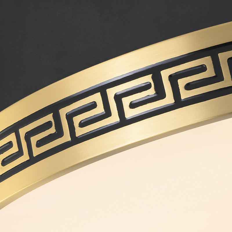 Personalized creative patterns Round Brass LED Ceiling Light with Remote Control Dimmable