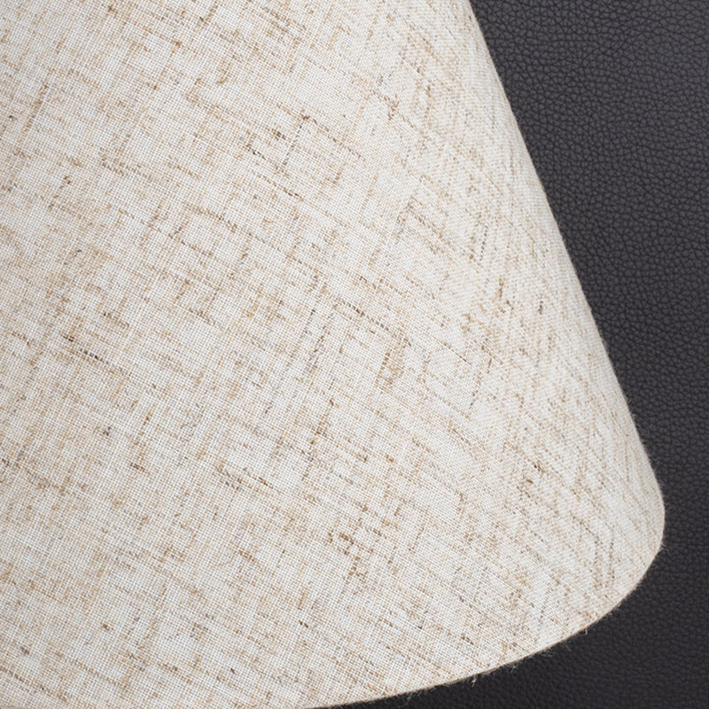Modern Minimalism Wooden Table Light White Textile Shade Bedroom Living Room Desk Lamp