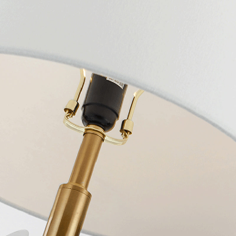 Luxury Irregular Creativity Marble Table Lamp With Fabric Lampshade