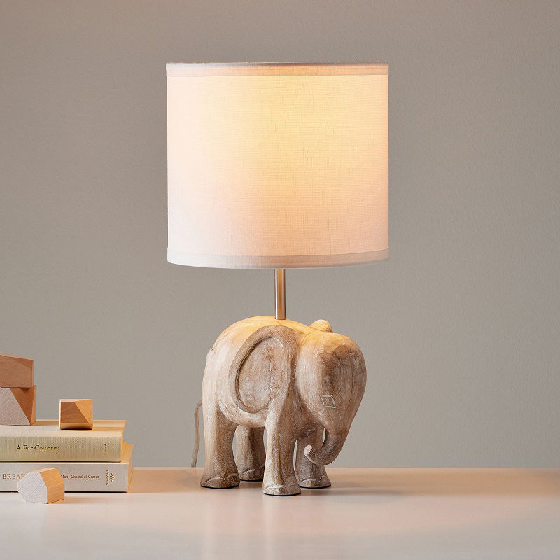 Handmade Wooden Carving in Rural Areas Cute Animal Table Lamps Warm Bedroom Bedside Lamps Children Room Lamps