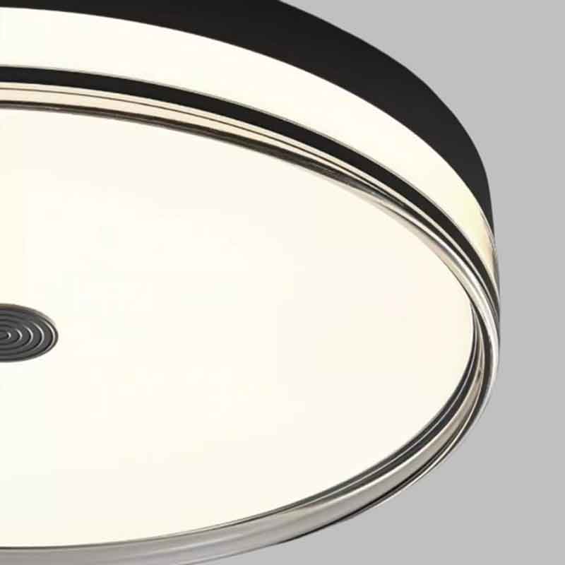 Light Luxury 19" Round Brass Flush Mount LED Ceiling Light with Remote Control Dimmable