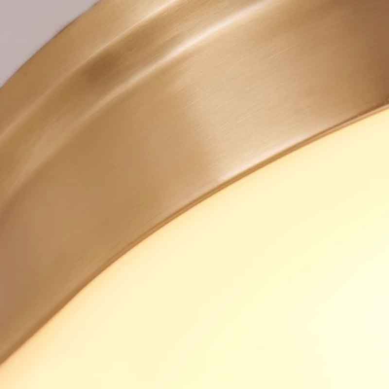 Round All Copper Ceiling Lights Luxury Foyer Bedroom Dining Room LED Ceiling Mounted Lamp