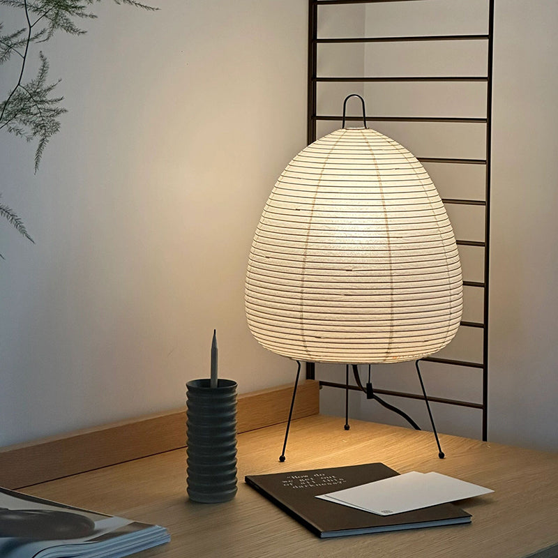 Japanese Rice Paper Tripod Table Lamp Lantern Led Desk Lamp Living Room Bedroom Bedside Study Hotel Decor