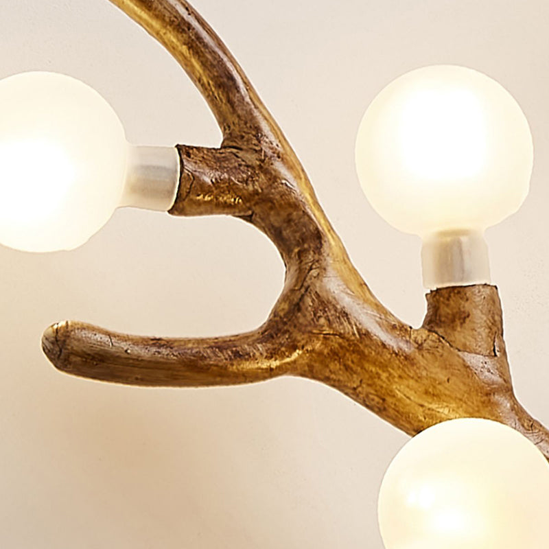 Branch Wall Light with Deer Antler Design for Bedroom Wall Sconce Bar Decoration American Style Corridor Wall Lamp