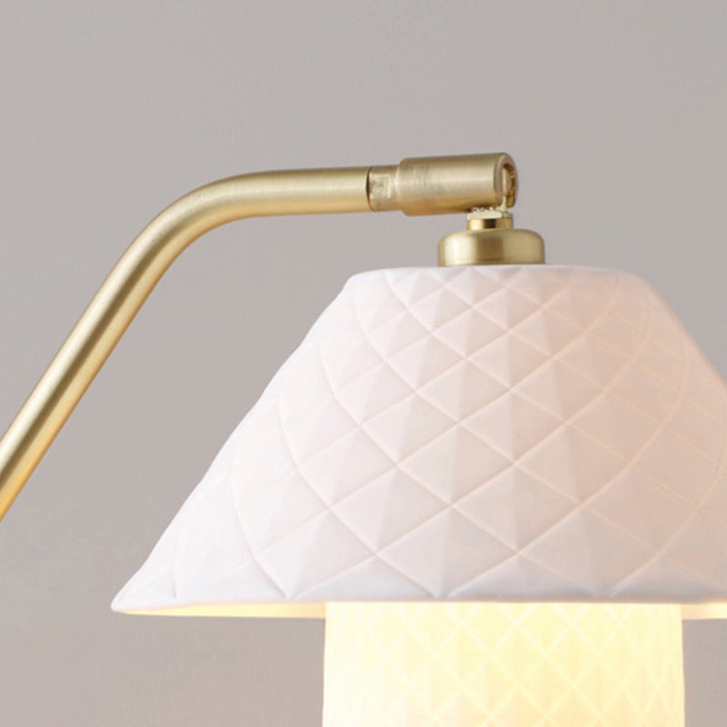 Modern Minimalist Ceramic All Copper Desk Lamp Bedroom Living Room Study New Chinese Nordic Style