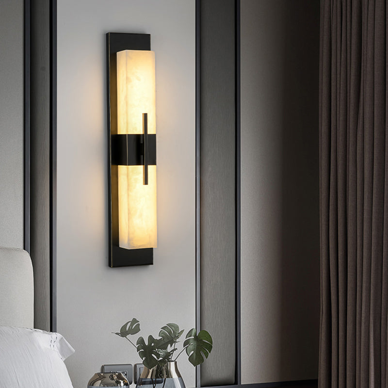 Contemporary LED Brass Marble Outdoor Wall Lamps Electric Waterproof Balcony Hallway Courtyard Villa Gate Hotel