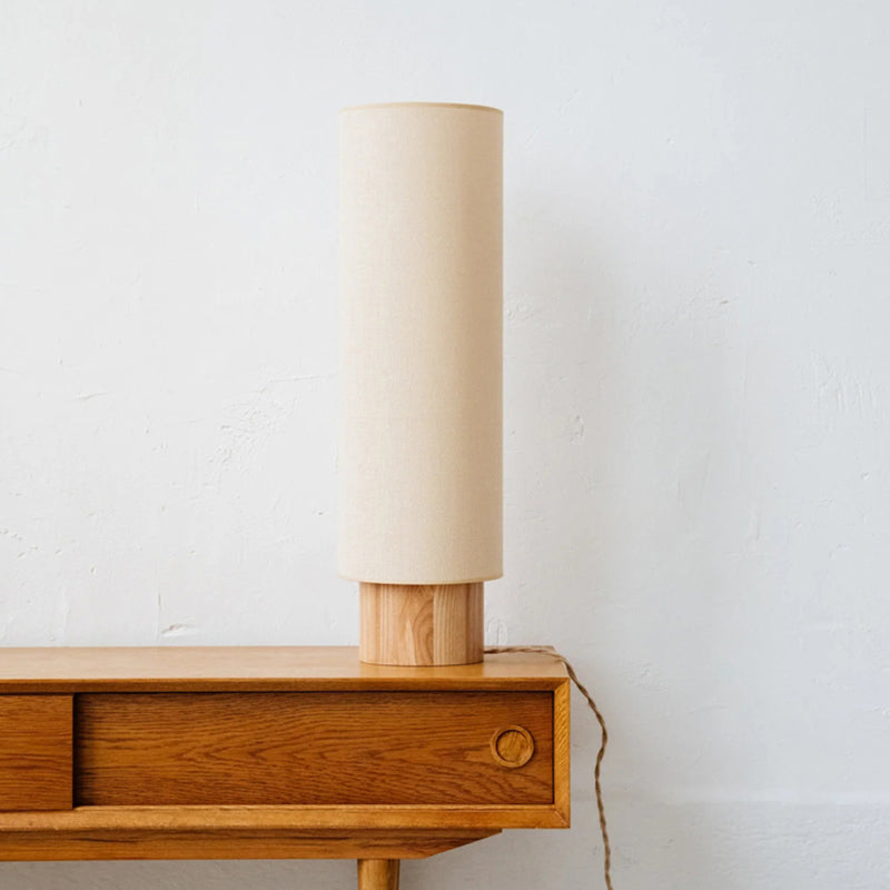Retro Wooden Table Lamp Designer Log Style Bedroom Bedside Lamp Living Room Study Decor E27 Lamp