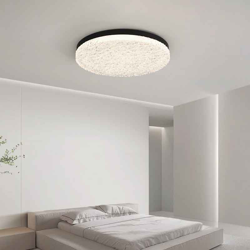 American Style Luxury 19" Round Resin Flush Mount LED Ceiling Light with Remote Control Dimmable