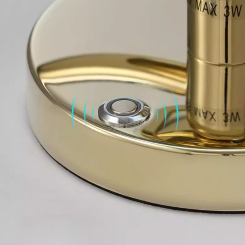 Modern Handmade Glass Universe Table Lamp With Electroplate Metal Base ﻿