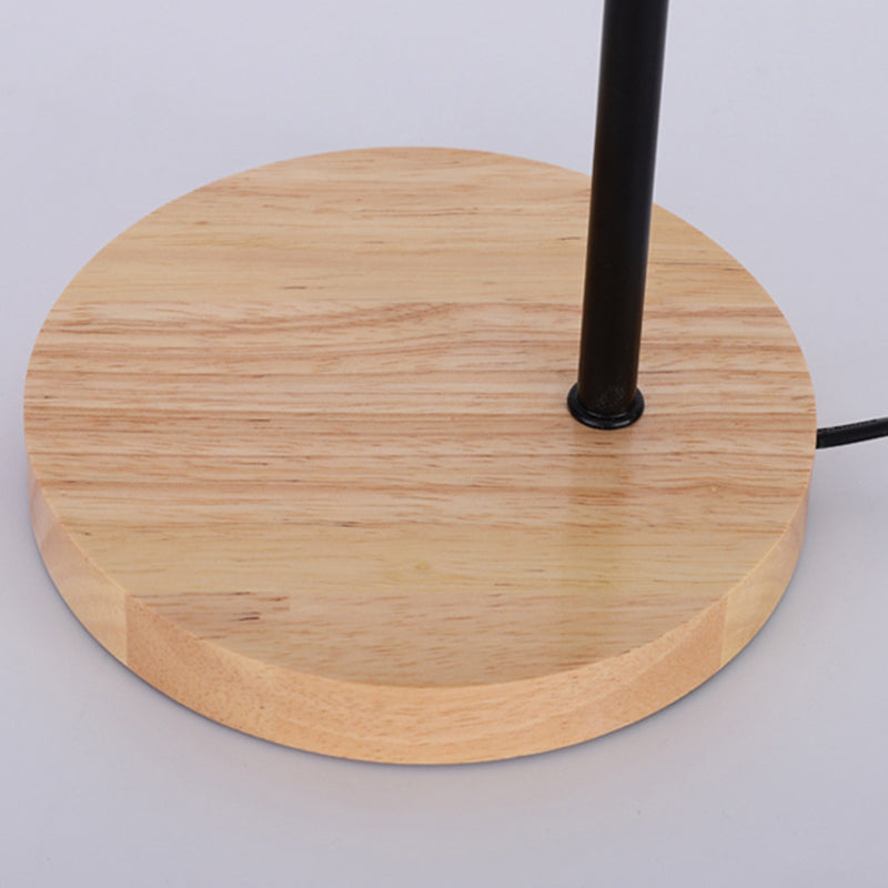 E27 Nightstand Lamps Table Lamp with Wooden Base Vintage Bedside Light for Living Room Office Bedroom