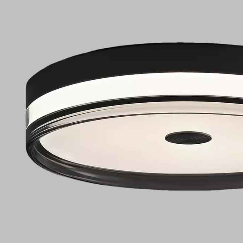 Light Luxury 19" Round Brass Flush Mount LED Ceiling Light with Remote Control Dimmable