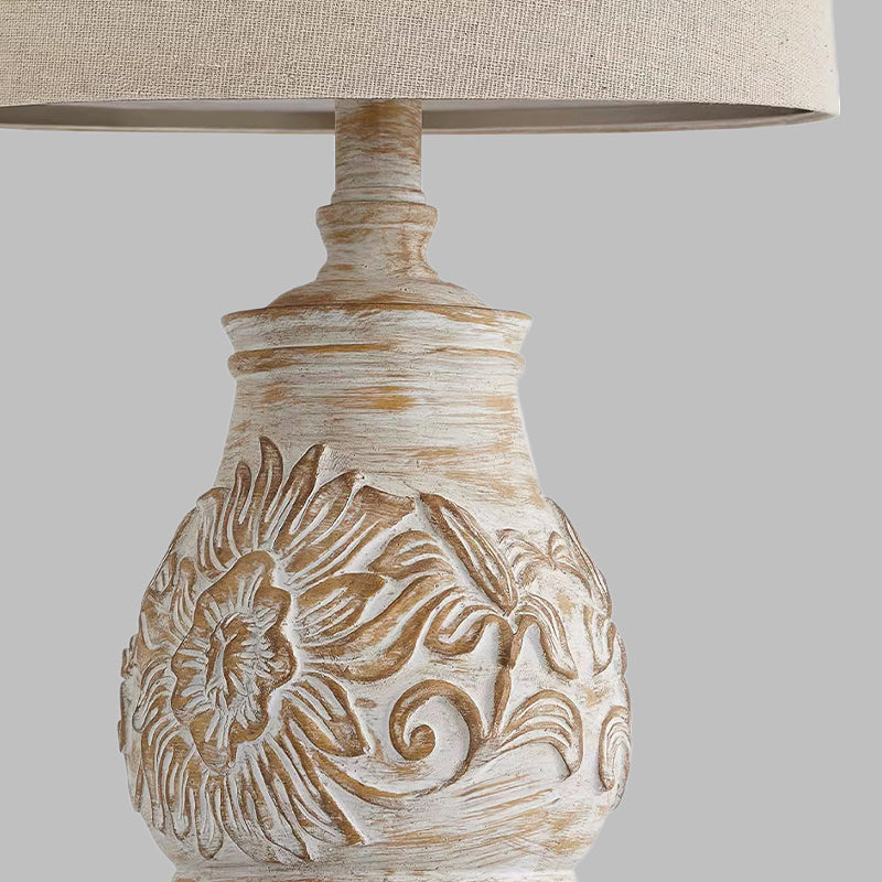 Modern Retro Solid Wood Table Lamp Idyllic Nostalgic Creative Homestay Living Room Bedroom Bedside Lamp