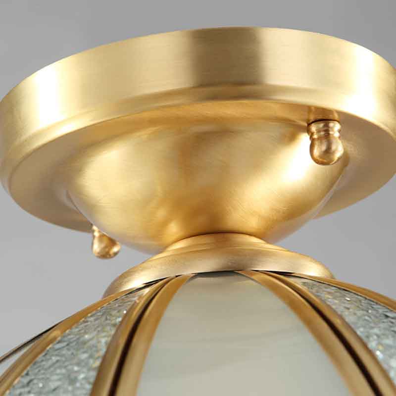 Light Luxury Creative Flower Brass LED Ceiling Light for Bedroom Kitchen Lighting Fixtures