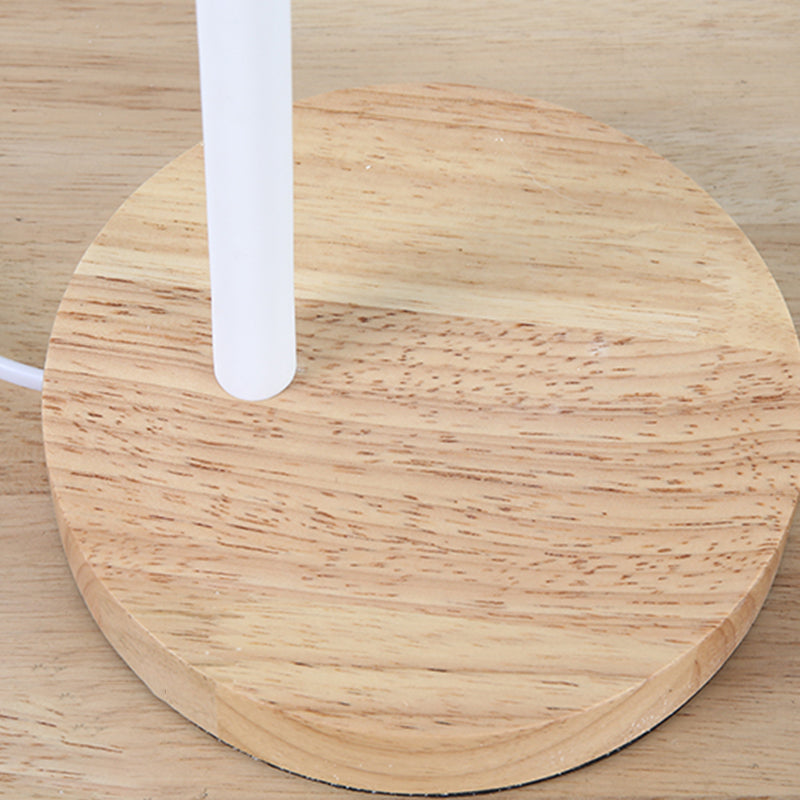 Nordic Wooden Iron LED Desk Lamp for Dorm Eye Protection Reading Table Lamp for Study Home Bedside Night Light