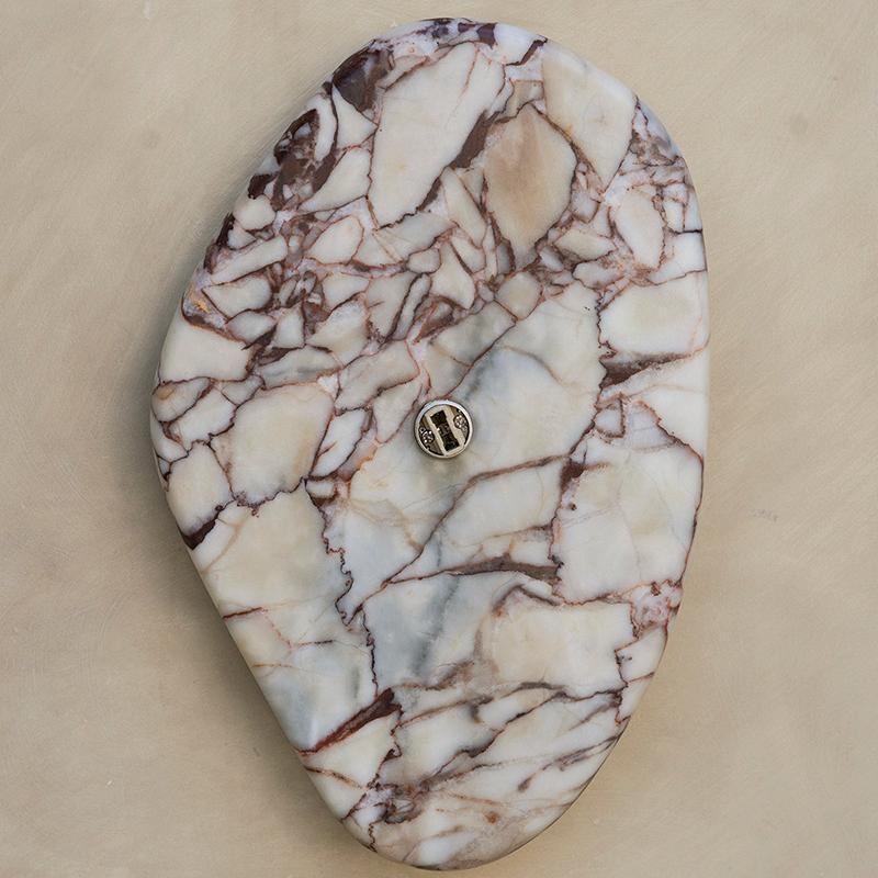 Tax Include Nature Pattern Marble Round Art  Wall Lamp Black White Green