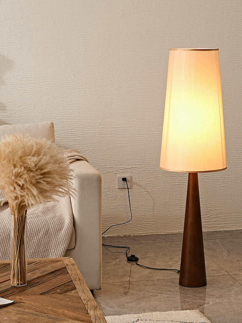 Japanese Designer Wabi-sabi Solid Wood Floor Lamp Art Decorative Corner Standing Lamp Living Room Study Bedroom Cafe