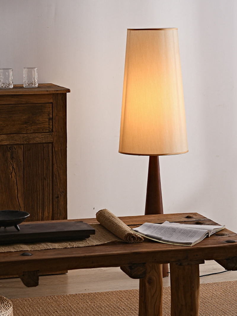 Japanese Designer Wabi-sabi Solid Wood Floor Lamp Art Decorative Corner Standing Lamp Living Room Study Bedroom Cafe