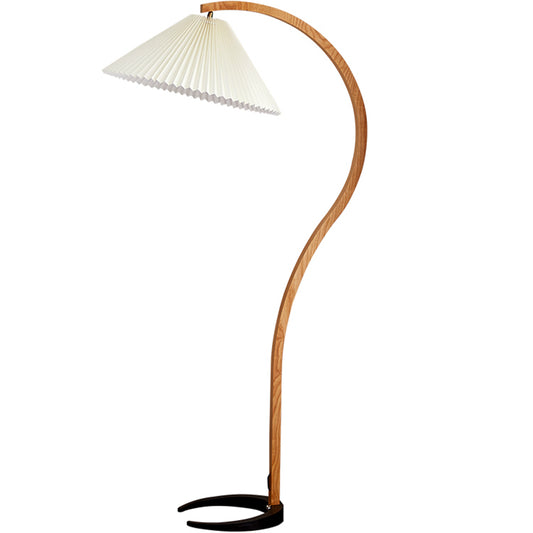 Wabi sabi Creative Design 60'' Solid Wood Floor Lamp Paper Lampshade LED Bulb E27 Socket