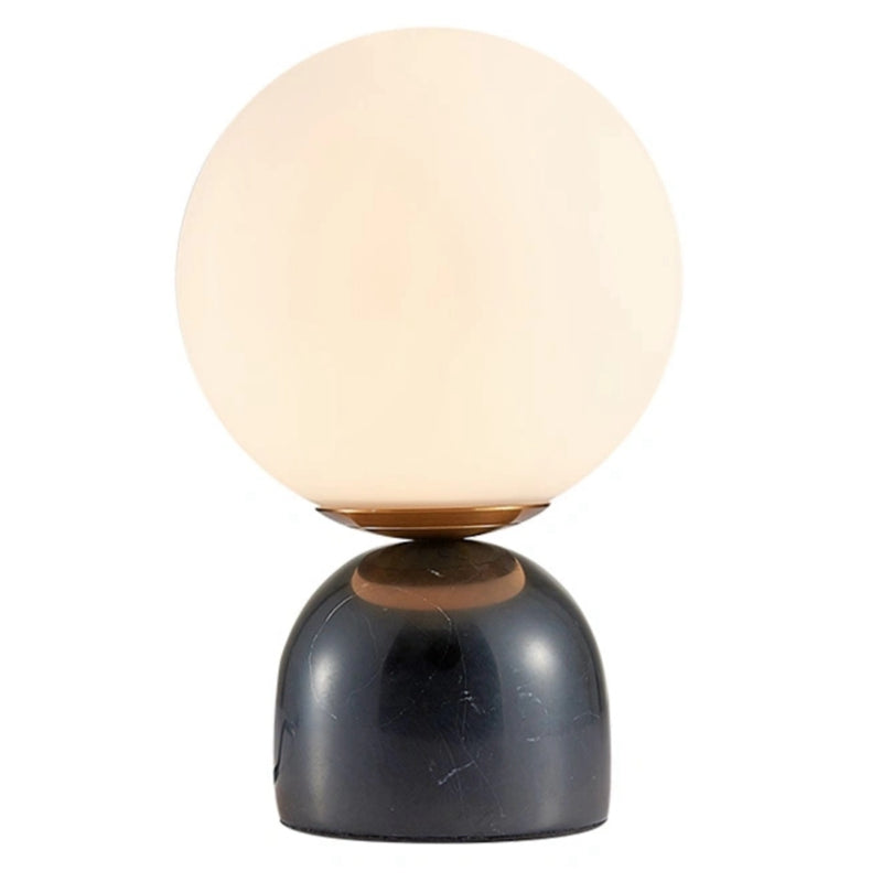 Simple Nature Marble Table Lamp Black White Green Color