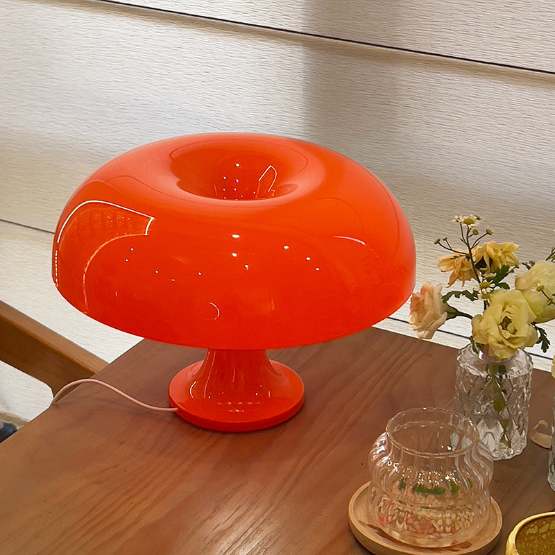 Acrylic High Light Translucency Orange Mushroom Table Lamp Colorful Night Light