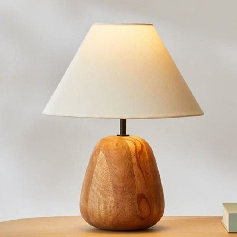 Nordic Wood Table Lamp Cloth Lampshade Table Lights for Living Room Bedroom Fixture